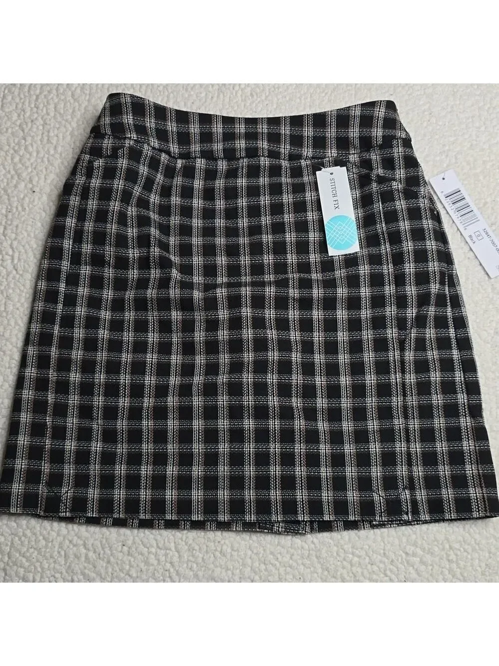 3046 NWT Tribal Remington Slit Pocket Skort Black Plaid Sz 0